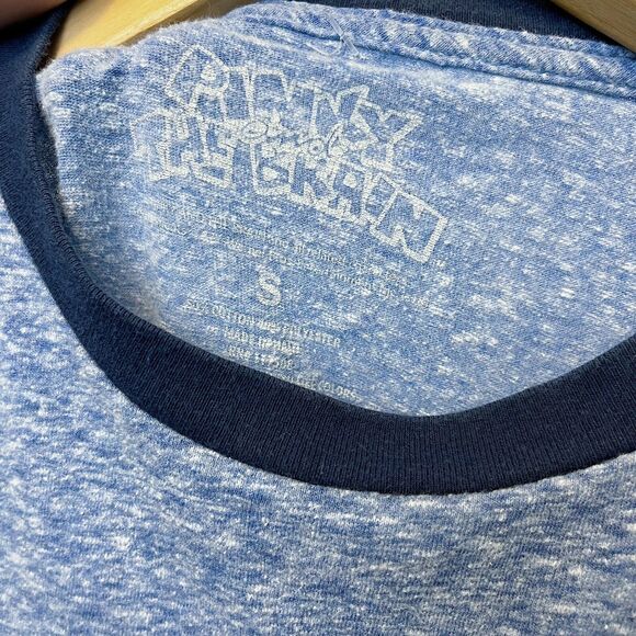 Pinky and the Brain Ringer Graphic T-shirt Blue Animaniacs Sz S - Picture 3 of 3